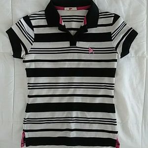 striped polo shirt